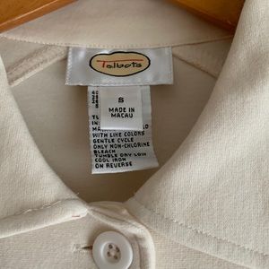 Talbots ivory knit jacket